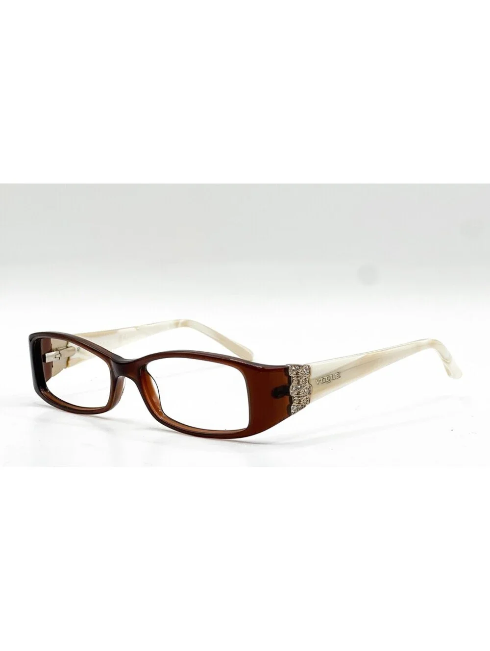 Vogue VO 2595-B 1665 Brown White Marble Square Authentic Eyeglass Frames 50-15